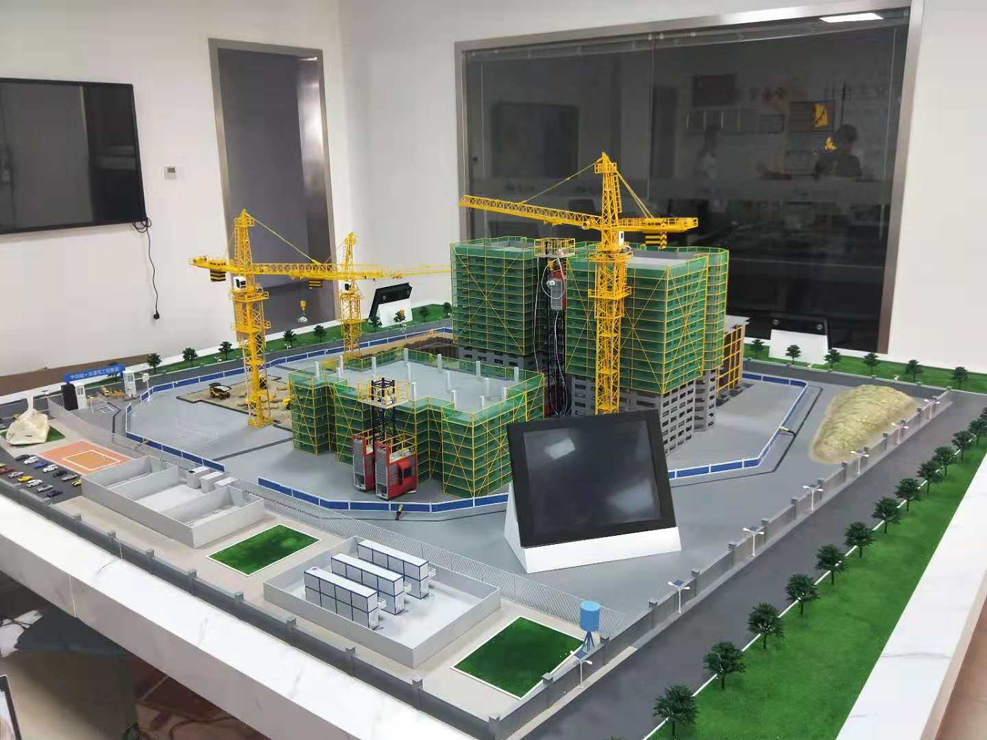 井冈山市建筑施工场景模型